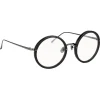Linda Farrow - Tracy Round Optical Glasses in Black - LFL239C19OPT - Linda Farrow Eyewear - Avvenice
