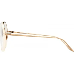 Linda Farrow - Tracy Round Optical Glasses in Milky Pink - LFL239C35OPT - Linda Farrow Eyewear - Avvenice