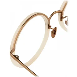 Linda Farrow - Tracy Round Optical Glasses in Milky Pink - LFL239C35OPT - Linda Farrow Eyewear - Avvenice