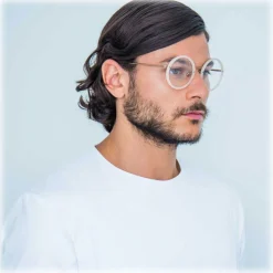 Linda Farrow - Tracy Round Optical Glasses in Milky Pink - LFL239C35OPT - Linda Farrow Eyewear - Avvenice