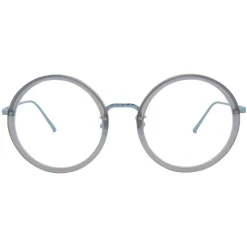 Linda Farrow - Tracy Round Optical Glasses in Milky Grey - LFL239C62OPT - Linda Farrow Eyewear - Avvenice