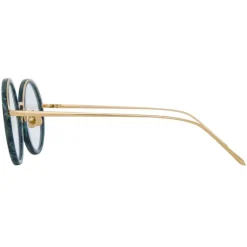 Linda Farrow - Tracy Round Optical Glasses in Jade - LFL239C53OPT - Linda Farrow Eyewear - Avvenice