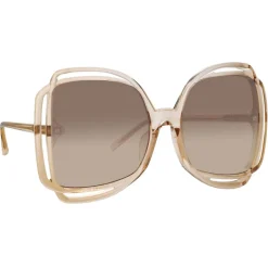 Linda Farrow - Valentina Squared Sunglasses in Ash - LFL1173C4SUN - Linda Farrow Eyewear - Avvenice