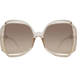 Linda Farrow - Valentina Squared Sunglasses in Ash - LFL1173C4SUN - Linda Farrow Eyewear - Avvenice