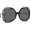Linda Farrow - Valentina Squared Sunglasses in Black - LFL1173C1SUN - Linda Farrow Eyewear - Avvenice