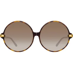 Linda Farrow - Victoria Round Sunglasses in Tortoiseshell - LFL1259C2SUN - Linda Farrow Eyewear - Avvenice
