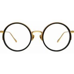 Linda Farrow - Watson Round Optical Glasses in Black - LFL1119C4OPT - Linda Farrow Eyewear - Avvenice