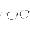 Linda Farrow - Willis A Rectangular Optical Glasses in Black White Gold - LF46AC2OPT - Linda Farrow Eyewear - Avvenice