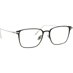 Linda Farrow - Willis A Rectangular Optical Glasses in Black White Gold - LF46AC2OPT - Linda Farrow Eyewear - Avvenice