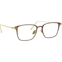 Linda Farrow - Willis Rectangular Optical Glasses in Brown - LF46C3OPT - Linda Farrow Eyewear - Avvenice