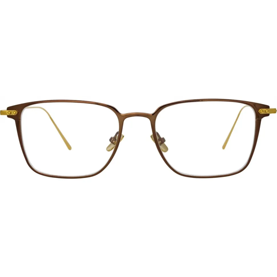 Linda Farrow - Willis Rectangular Optical Glasses in Brown - LF46C3OPT - Linda Farrow Eyewear - Avvenice