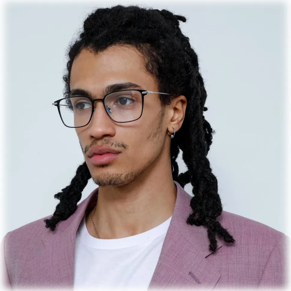 Linda Farrow - Willis Rectangular Optical Glasses in Black White Gold - LF46C2OPT - Linda Farrow Eyewear - Avvenice