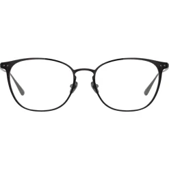 Linda Farrow - Xate Rectangular Optical Glasses in Black White Gold - LFL1235C2OPT - Linda Farrow Eyewear - Avvenice