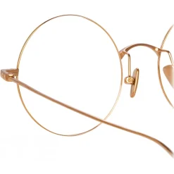 Linda Farrow - Zaha Round Optical Glasses in Rose Gold - LF32C3OPT - Linda Farrow Eyewear - Avvenice