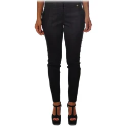 Liu Jo - Check Pattern Skinny Pant - Black - Trousers - Made in Italy - Luxury Exclusive Collection - Avvenice