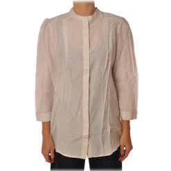 Liu Jo - Core Neck Shirt - Beige - Shirts - Made in Italy - Luxury Exclusive Collection - Avvenice