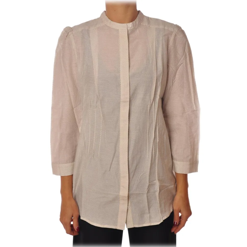 Liu Jo - Core Neck Shirt - Beige - Shirts - Made in Italy - Luxury Exclusive Collection - Avvenice