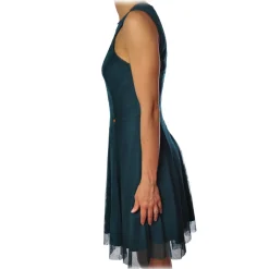 Liu Jo - Dress with Lace and Tulle - Petroleum Green - Dress - Made in Italy - Luxury Exclusive Collection - Avvenice