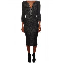Liu Jo - Knit Dress with Stud Detail - Grey - Dress - Made in Italy - Luxury Exclusive Collection - Avvenice