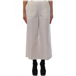 Liu Jo - Liu Jo - Bell Leg Pant with Jewel Buttons - White - Trousers - Made in Italy - Luxury Exclusive Collection - Avvenice