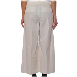 Liu Jo - Liu Jo - Bell Leg Pant with Jewel Buttons - White - Trousers - Made in Italy - Luxury Exclusive Collection - Avvenice