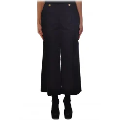Liu Jo - Liu Jo - Bell Leg Pant with Jewel Buttons - Black - Trousers - Made in Italy - Luxury Exclusive Collection - Avvenice