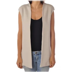 Liu Jo - Long and Open Vest - Beige - Top - Made in Italy - Luxury Exclusive Collection - Avvenice