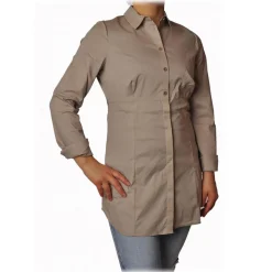 Liu Jo - Long Model Shirt - Turtledove - Shirts - Made in Italy - Luxury Exclusive Collection - Avvenice