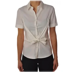 Liu Jo - Shirt with Bow Detail - White - Shirts - Made in Italy - Luxury Exclusive Collection - Avvenice