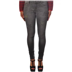 Liu Jo - Skinny Jeans with Stars Details - Gray - Trousers - Made in Italy - Luxury Exclusive Collection - Avvenice