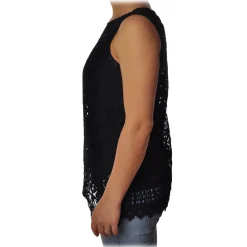Liu Jo - Sleeveless Lace Top - Black - Made in Italy - Luxury Exclusive Collection - Avvenice