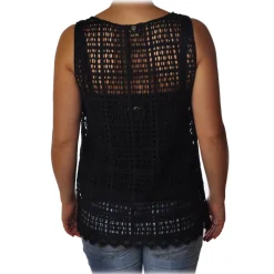 Liu Jo - Sleeveless Lace Top - Black - Made in Italy - Luxury Exclusive Collection - Avvenice