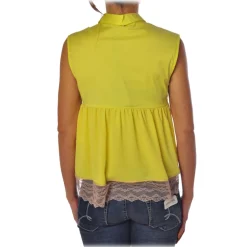 Liu Jo - Sleeveless Shirt - Yellow - Shirts - Made in Italy - Luxury Exclusive Collection - Avvenice