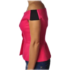 Liu Jo - Top with Boat Neckline - Pink - Made in Italy - Luxury Exclusive Collection - Avvenice