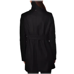 Liu Jo - Wool Double-Breasted Coat - Black - Jacket - Made in Italy - Luxury Exclusive Collection - Avvenice