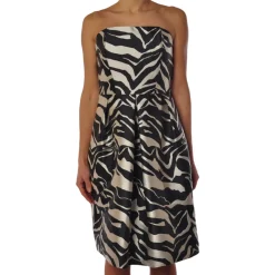 Liu Jo - Zebra Strapless Dress - White Black - Dress - Made in Italy - Luxury Exclusive Collection - Avvenice