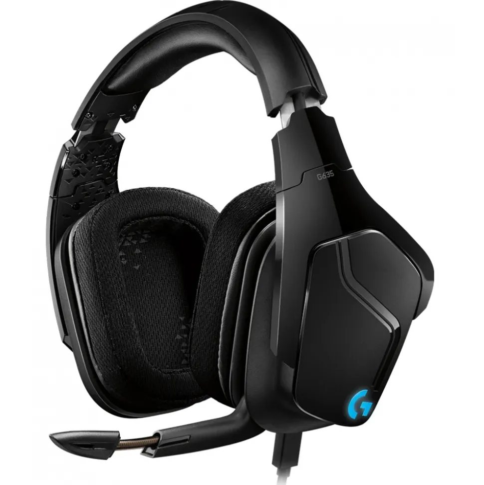 Logitech - G635 7.1 Surround Sound Lightsync Gaming Headset - Black - Gaming Headset - Avvenice