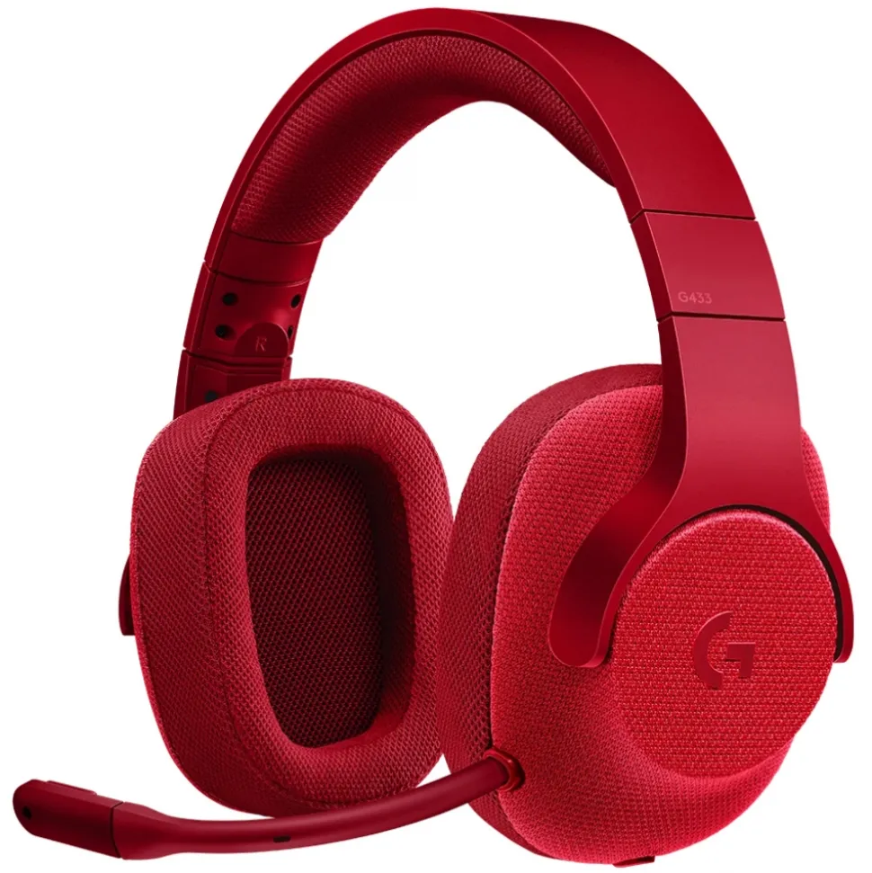 Logitech - G433 7.1 Wired Surround Gaming Headset - Red - Gaming Headset - Avvenice
