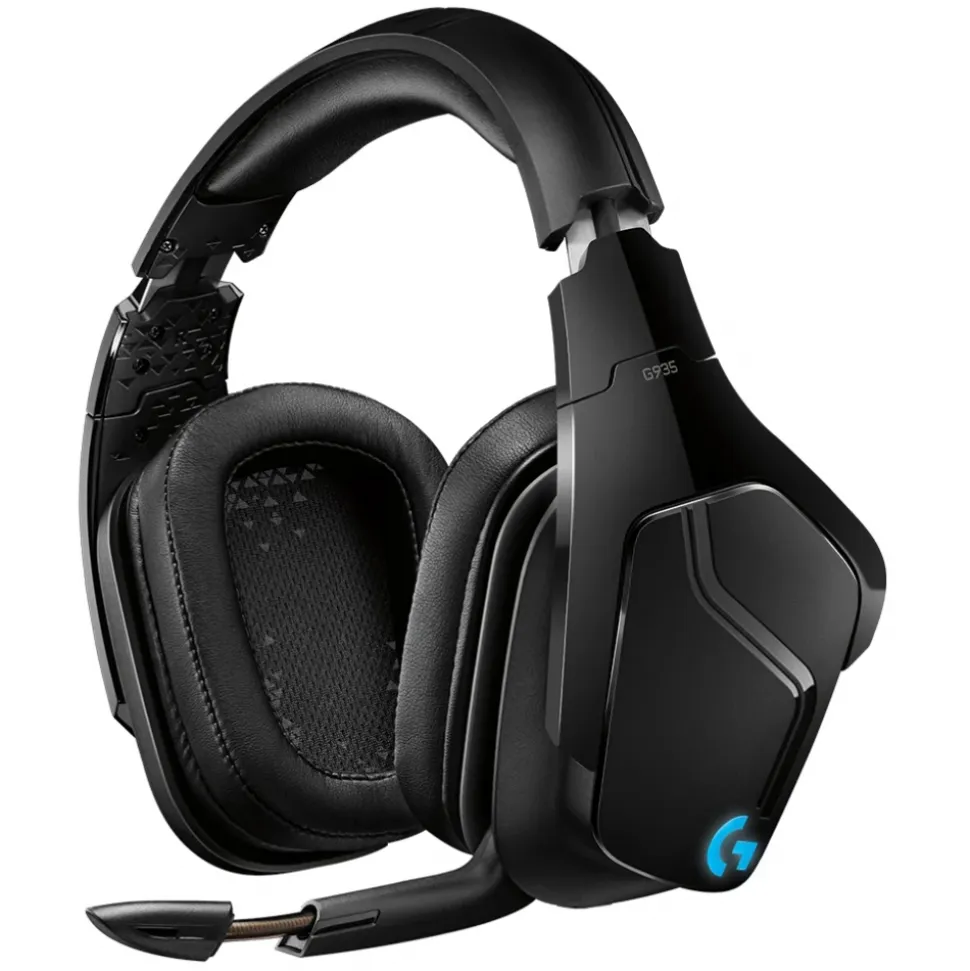 Logitech - G 935 Wireless 7.1 Surround Sound LIGHTSYNC Gaming Headset - Black - Gaming Headset - Avvenice