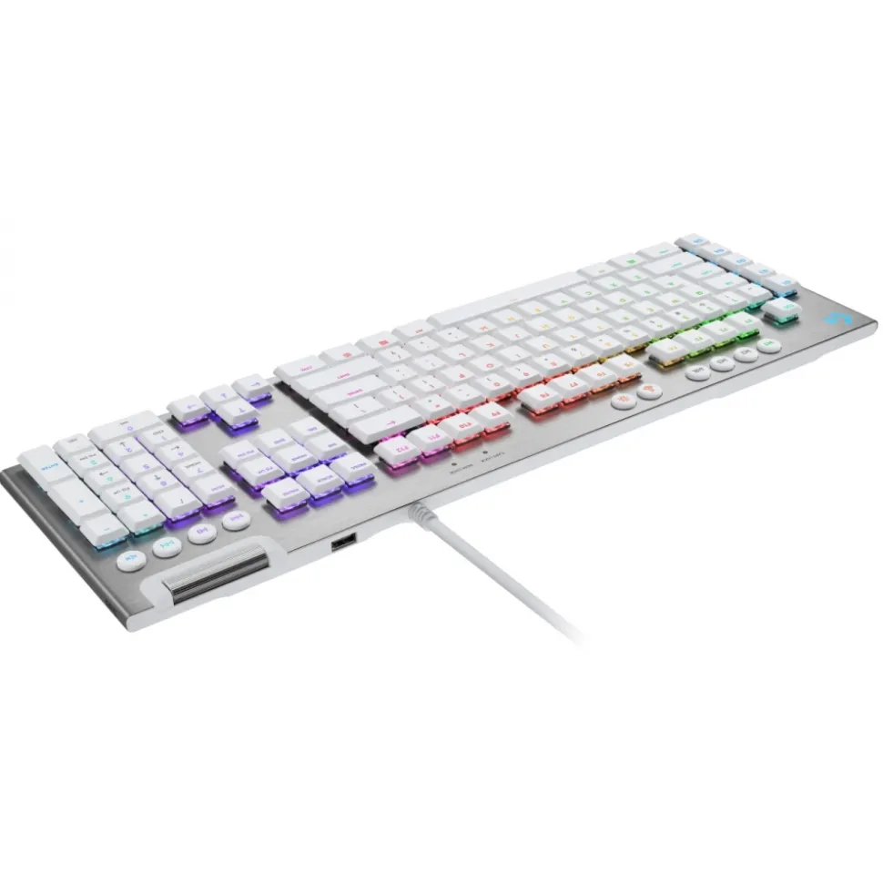 Logitech - G815 Lightspeed RGB Mechanical Gaming Keyboard - White - Gaming Keyboard - Avvenice