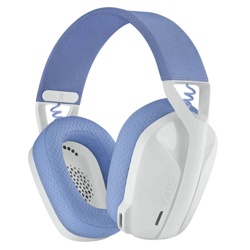 Logitech - G435 Lightspeed Wireless Gaming Headset - Off White and Lilac - Gaming Headset - Avvenice