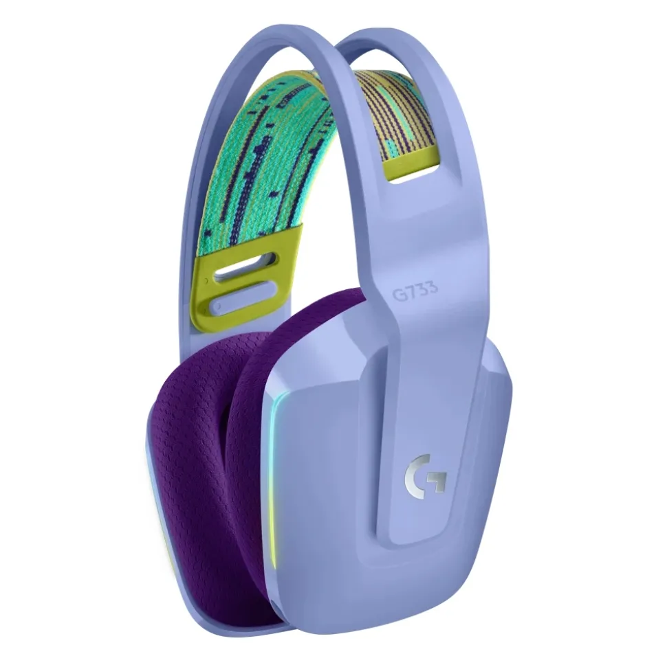 Logitech - G733 LIGHTSPEED Wireless RGB Gaming Headset - Lilac - Gaming Headset - Avvenice