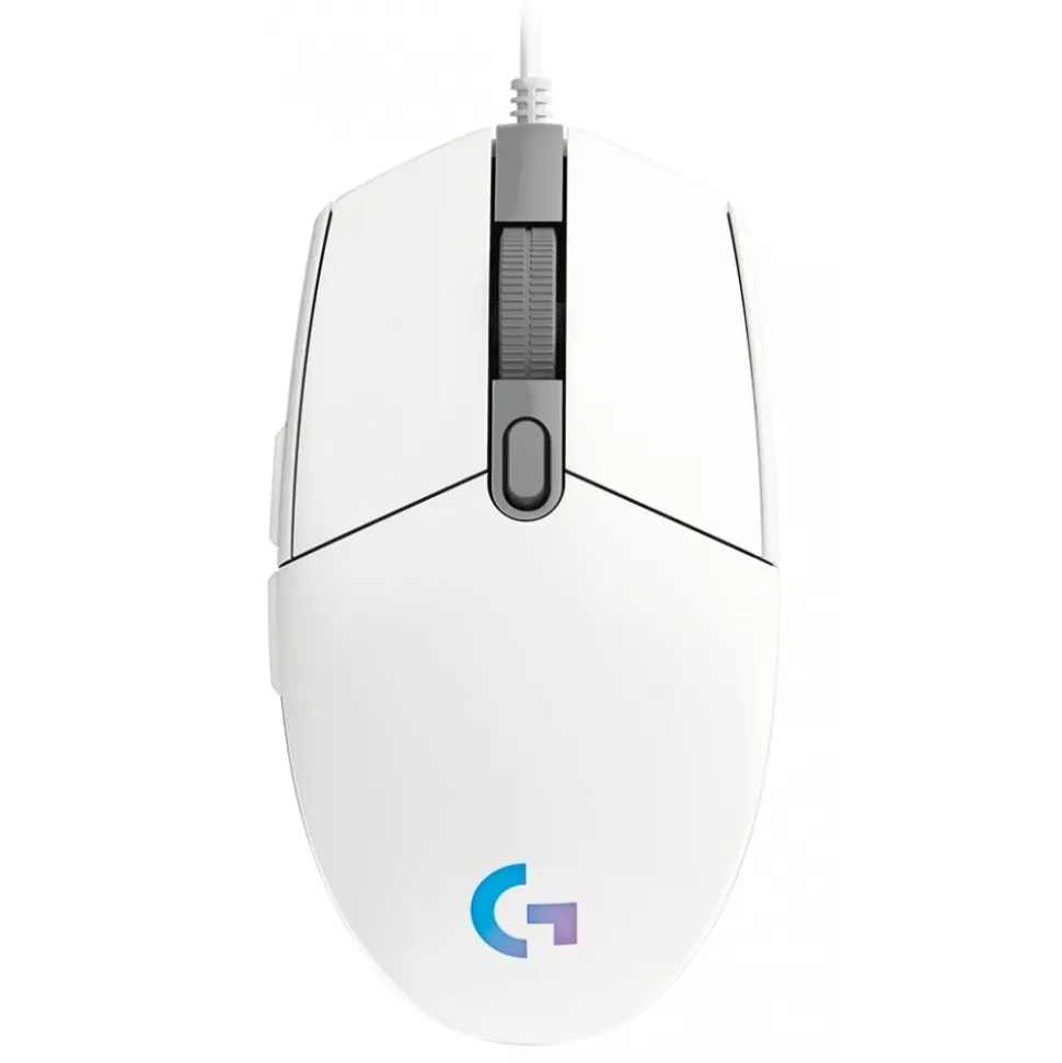 Logitech - G203 Lightsync RGB Gaming Mouse - White - Gaming Mouse - Avvenice