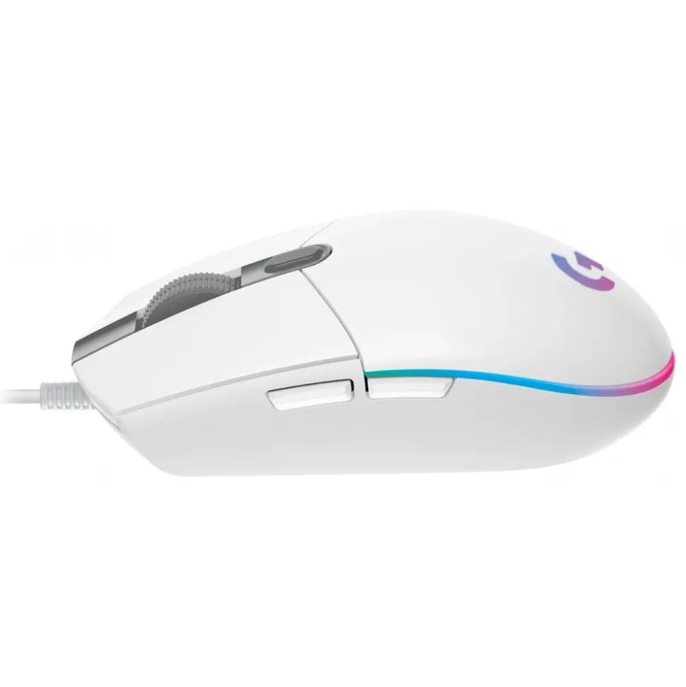 Logitech - G203 Lightsync RGB Gaming Mouse - White - Gaming Mouse - Avvenice