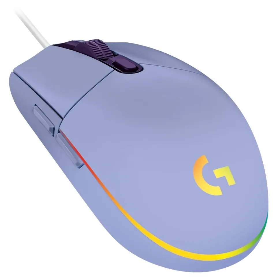 Logitech - G203 Lightsync RGB Gaming Mouse - Lilac - Gaming Mouse - Avvenice