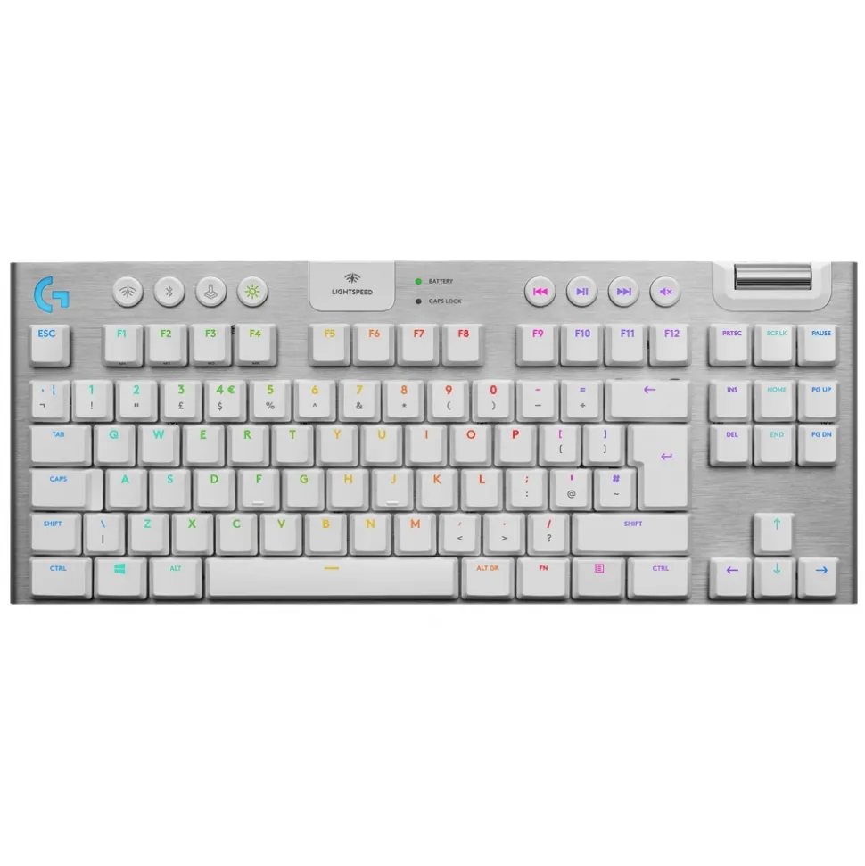 Logitech - G915 TKL Tenkeyless LIGHTSPEED Wireless RGB Mechanical Gaming Keyboard - White - Gaming Keyboard - Avvenice