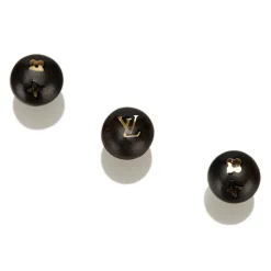 Louis Vuitton Vintage - 3 pc Set Monogram Earrings - Brown Gold - Wood - LV Earrings - Luxury High Quality - Avvenice