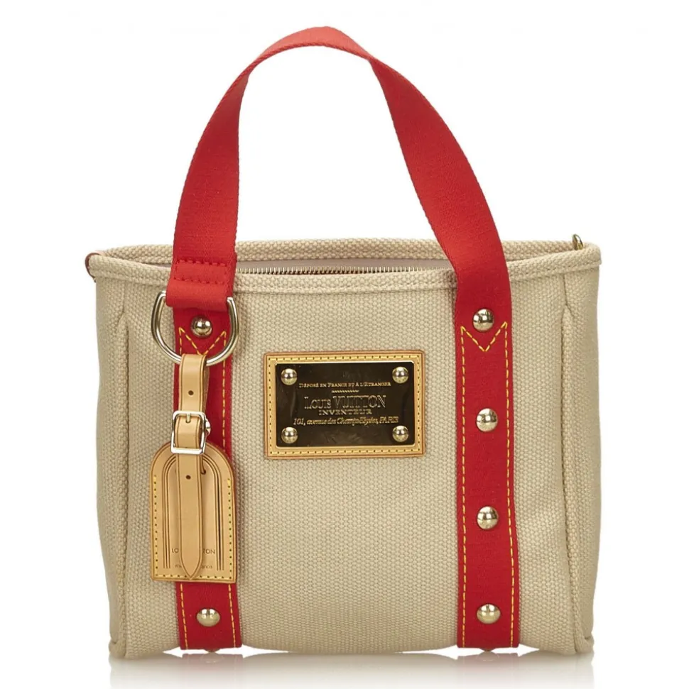 Louis Vuitton Vintage - Antigua Cabas PM Bag - Brown Beige - Canvas and Leather Handbag - Luxury High Quality - Avvenice