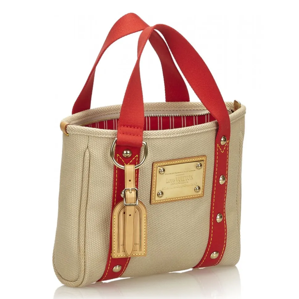 Louis Vuitton Vintage - Antigua Cabas PM Bag - Brown Beige - Canvas and Leather Handbag - Luxury High Quality - Avvenice