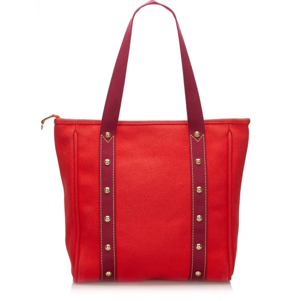 Louis Vuitton Vintage - Antigua Cabas MM Bag - Red - Fabric and Canvas Handbag - Luxury High Quality - Avvenice
